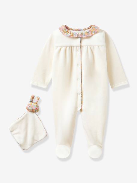 Pyjamas with frill collar by CYRILLUS rose 