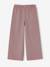 Wide-leg trousers for girls mauve+purple clover 