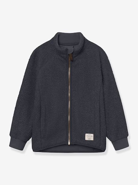 Teddy fleece jacket with zip for children MATCEDRIC MINI A TURE cinnamon+deep blue+ecru+green+night blue+soft lilac 