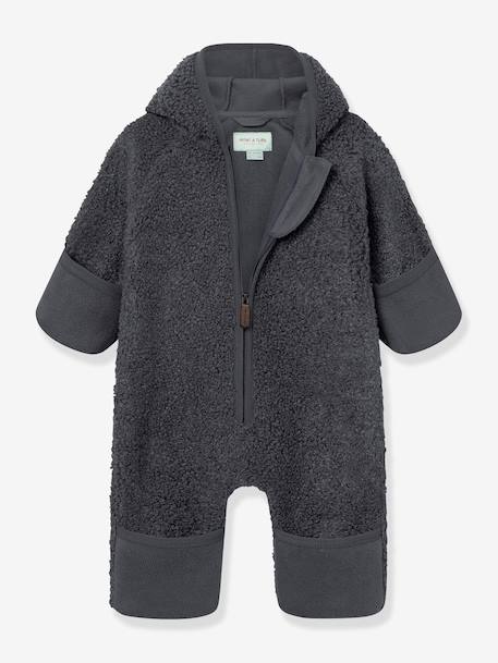 Teddy fleece pramsuit MATADEL Baby MINI A TURE night blue+plum 
