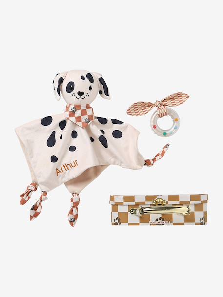Big Fam comforter and rattle gift set white 
