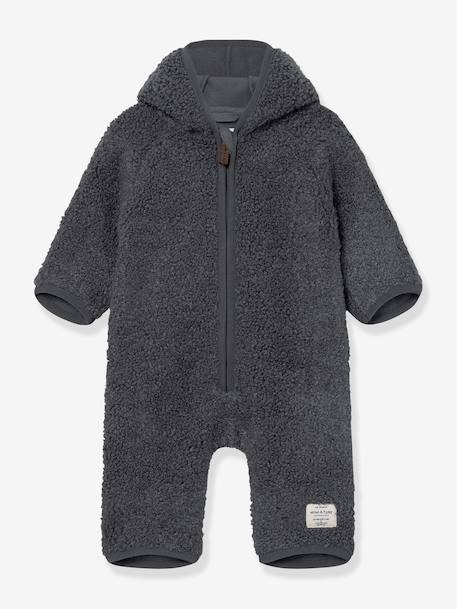 Teddy fleece pramsuit MATADEL Baby MINI A TURE night blue+plum 