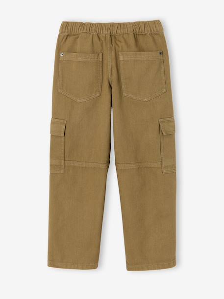 Cargo trousers for boys denim blue+olive 