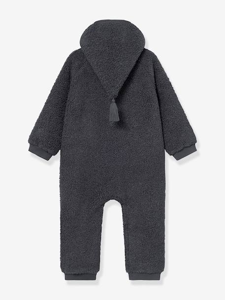 Teddy fleece pramsuit MATADEL Baby MINI A TURE night blue+plum 