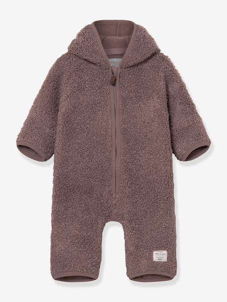 Teddy fleece pramsuit MATADEL Baby MINI A TURE night blue+plum 
