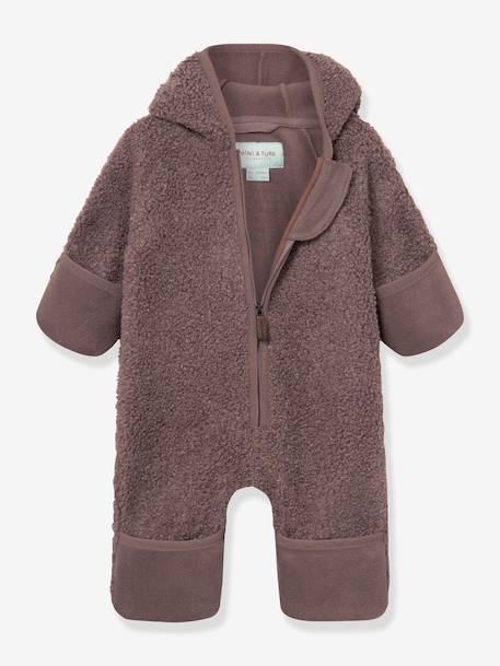 Teddy fleece pramsuit MATADEL Baby MINI A TURE night blue+plum 
