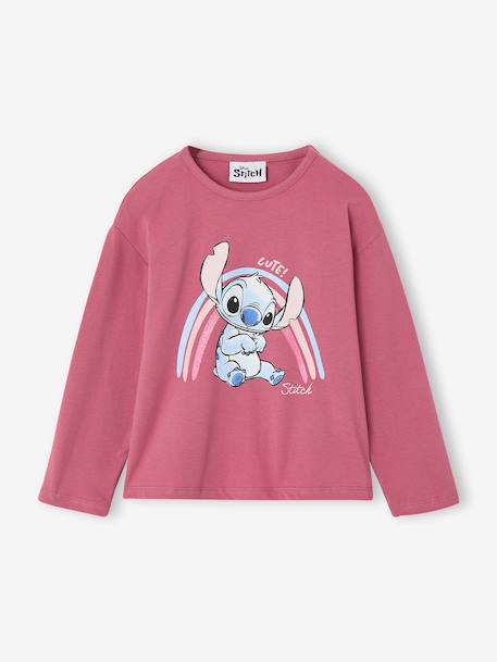 Long-sleeved T-shirt LILO AND STITCH for girls old rose 