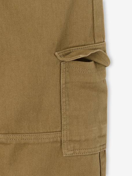 Cargo trousers for boys denim blue+olive 