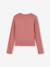 Pack of 2 cropped long-sleeved T-shirts for girls black+chocolate 