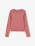Pack of 2 cropped long-sleeved T-shirts for girls black+chocolate 