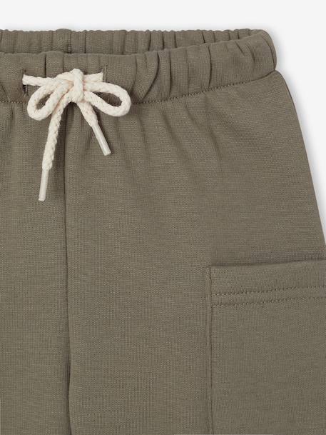 Fleece-lined trousers for baby boys anthracite+olive 
