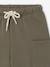 Fleece-lined trousers for baby boys anthracite+olive 