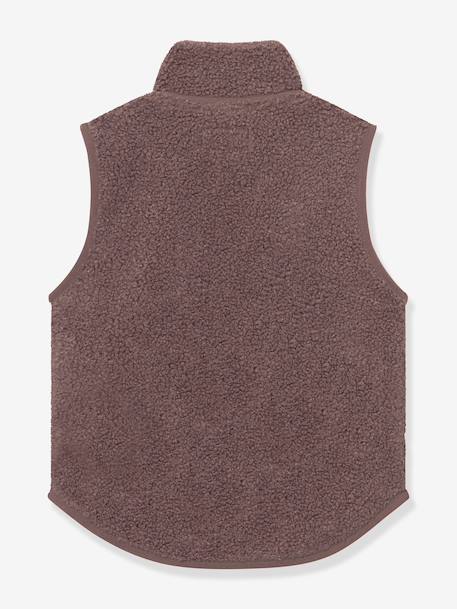 Teddy fleece cardigan for children MATBATTAL MINI A TURE cinnamon+ecru+plum 