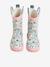 Printed Rubber Wellies for Children, Designed for Autonomy ecru+printed blue+set pink 