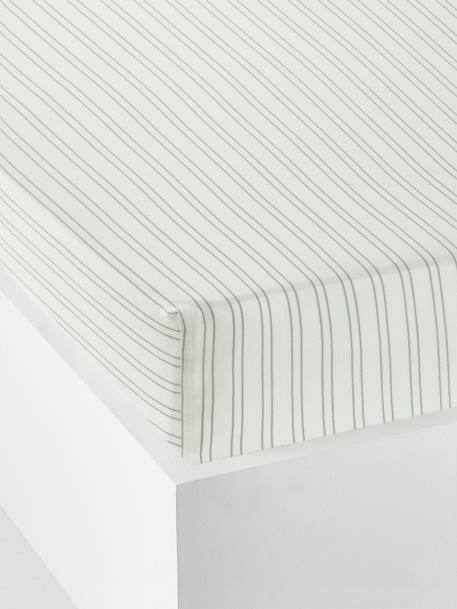 Fitted Sheet for Children, JUNGLE PARADISE White Stripes 