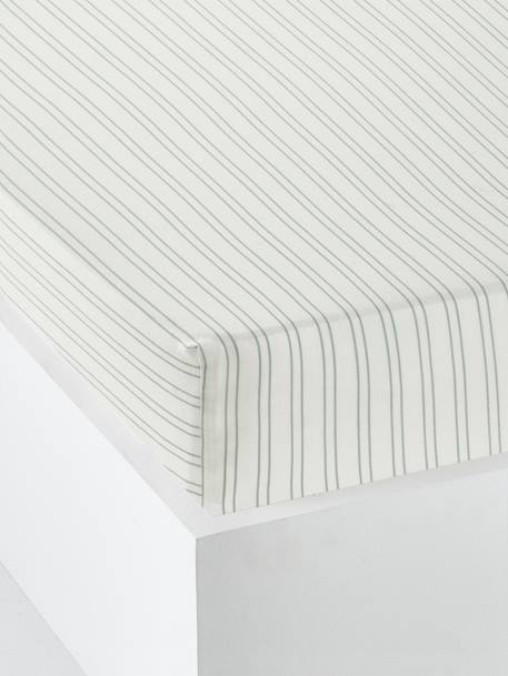 Fitted Sheet for Children, JUNGLE PARADISE White Stripes 