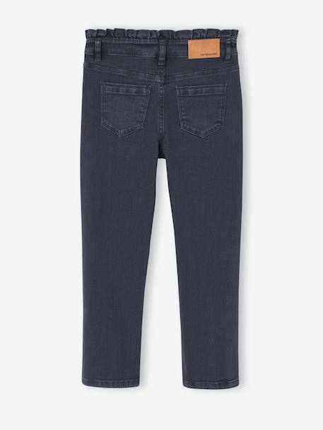 Slim-fit trousers for girls ink blue+mauve 