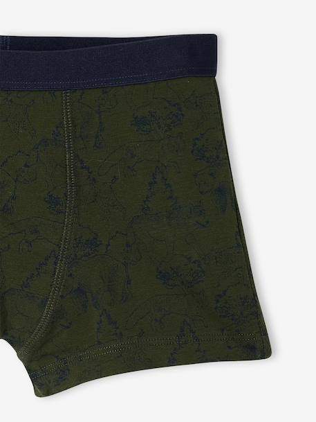 Pack of 5 boxers for boys khaki 