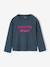 Long-sleeved T-shirt for girls green+ink blue+pale pink 