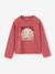Long-sleeved T-shirt for girls chambray blue+old rose 