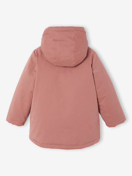 3-in-1 detachable parka for girls blush+navy blue 