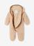 Newborn pramsuit with hood sandy beige 