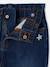 Paperbag trousers for girls deep blue+medium blue 