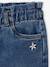 Paperbag trousers for girls deep blue+medium blue 