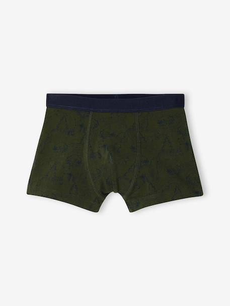 Pack of 5 boxers for boys khaki 