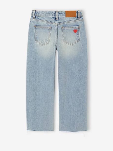Straight-leg jeans for girls light blue+medium blue 