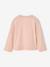 Long-sleeved T-shirt for girls ecru+rosy 