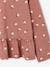 Long-sleeved blouse for girls dusky pink+taupe 