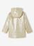 Glittered waxed coat for girls gold 