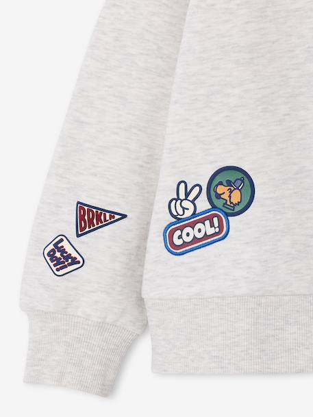 Polo sweatshirt for boys marl grey 