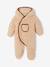 Newborn pramsuit with hood sandy beige 