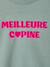 Long-sleeved T-shirt for girls green+ink blue+pale pink 