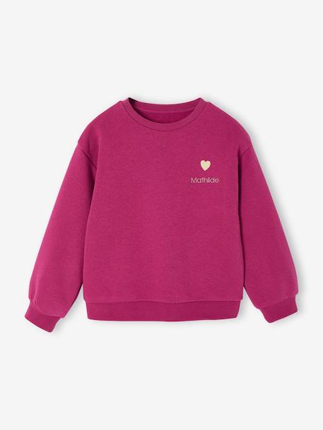 Basics Sweatshirt with Motif for Girls anthracite+coral+purple clover+sage+vanilla+violet 
