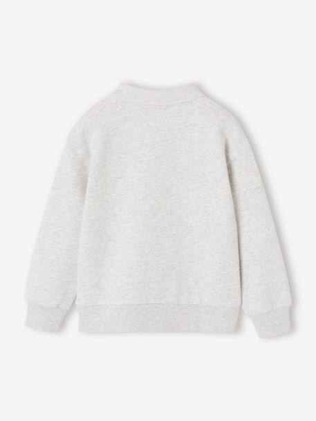 Polo sweatshirt for boys marl grey 