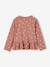 Long-sleeved blouse for girls dusky pink+taupe 