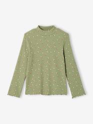 Girls-Tops-Long-sleeved roll-neck top for girls