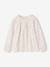Girl's blouse with smocked sleeves ivory+pale pink+sage green+vanilla 