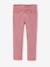 Slim-fit trousers for girls ink blue+mauve 