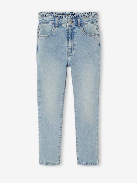 Slim-fit jeans for girls light blue+medium blue 