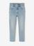 Slim-fit jeans for girls light blue+medium blue 