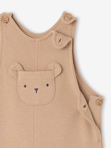 Dungarees for newborn baby boys marl beige 