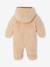 Newborn pramsuit with hood sandy beige 