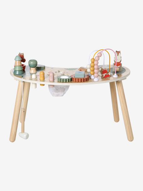 Rounded wooden activity table FSC®100% by HAPPY FOREST ecru 