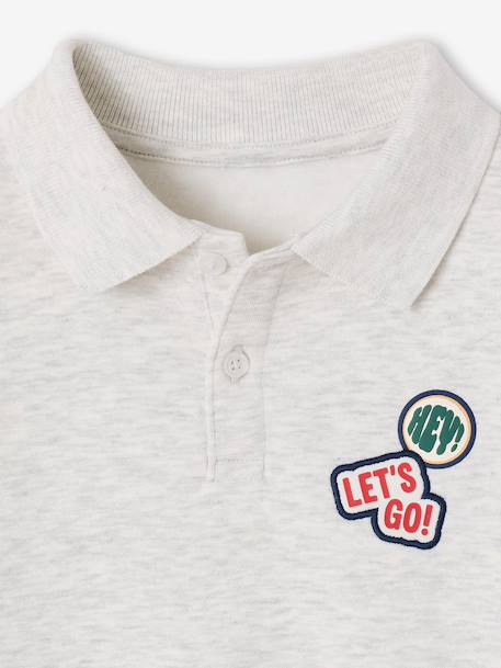 Polo sweatshirt for boys marl grey 