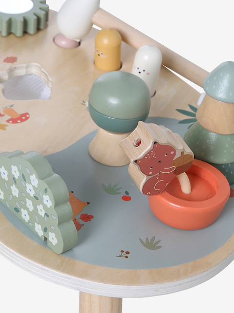 Rounded wooden activity table FSC®100% by HAPPY FOREST ecru 
