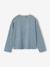Long-sleeved T-shirt for girls chambray blue+old rose 